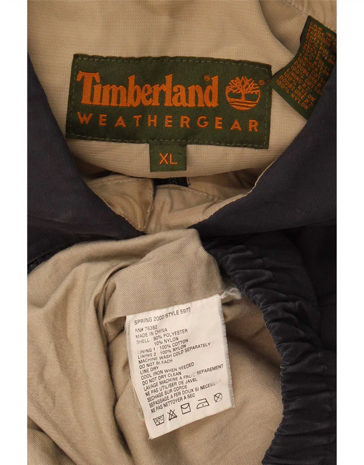 Timberland Mens Bomber Jacket UK 42 XL Navy Blue Polyester