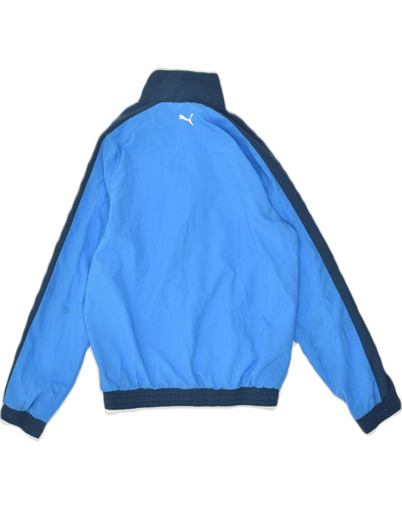 PUMA Boys Graphic Tracksuit Top Jacket 11-12 Years Blue Colourblock | Vintage Puma | Thrift | Second-Hand Puma | Used Clothing | Messina Hembry 