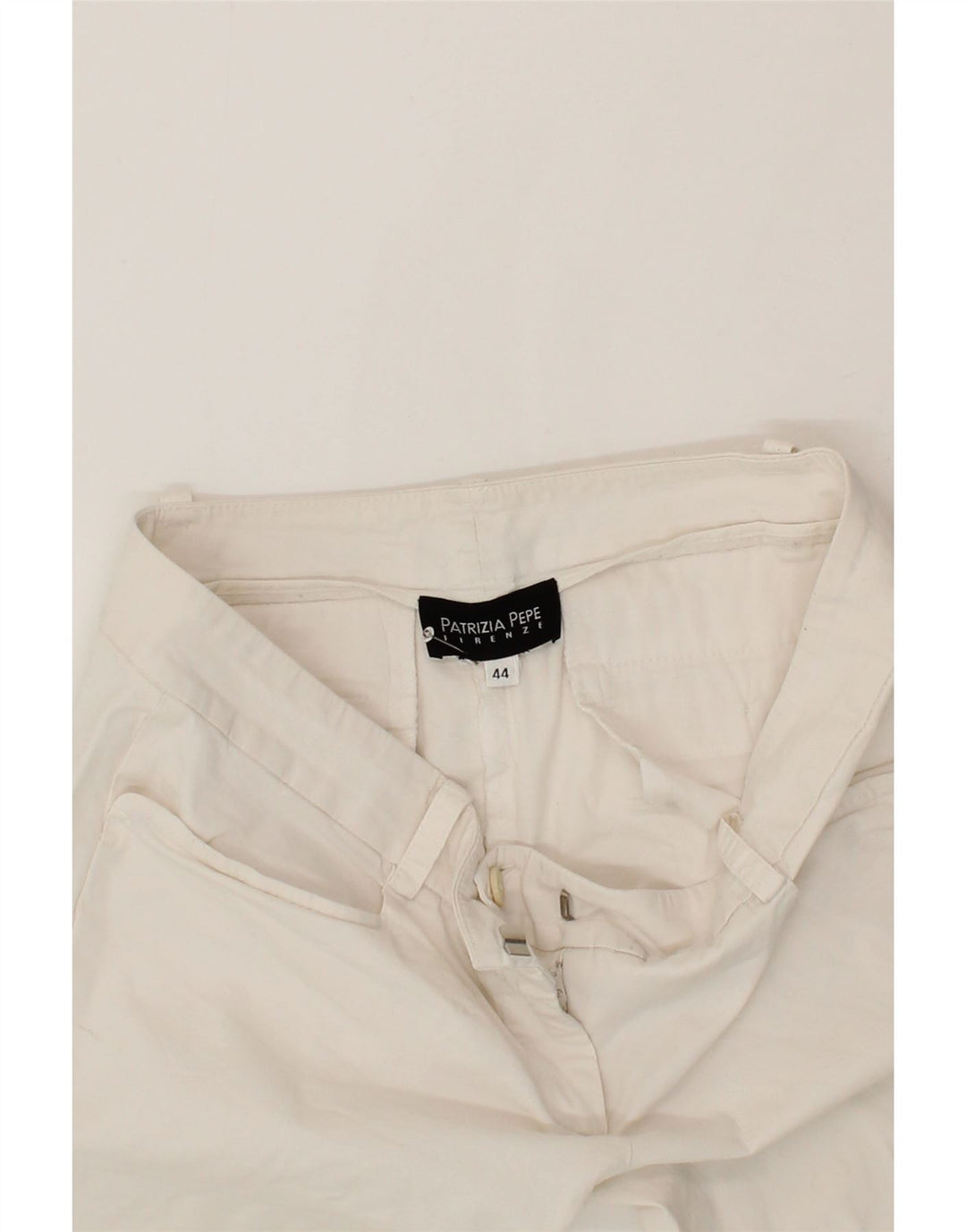 PATRIZIA PEPE Womens Firenze Bermuda Shorts IT 44 Medium W30  White Vintage Patrizia Pepe and Second-Hand Patrizia Pepe from Messina Hembry 