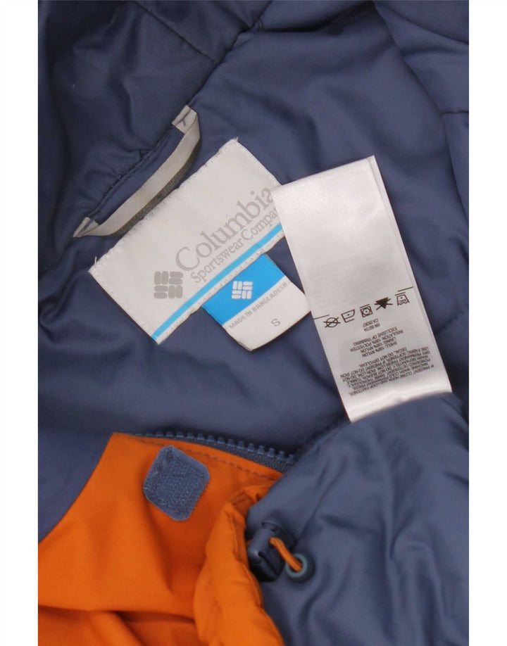 Columbia Mens Graphic Anorak Jacket UK 36 Small Navy Blue Colourblock