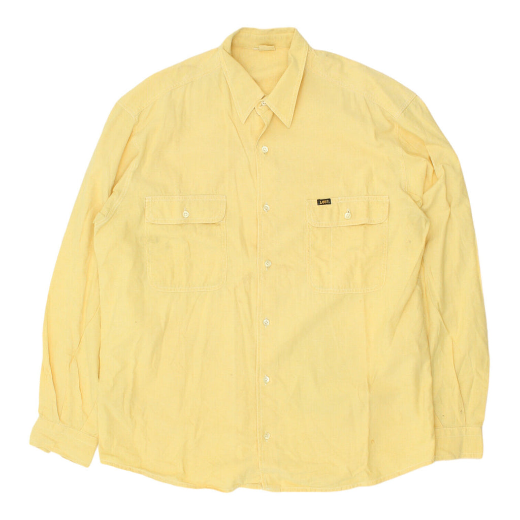 Lee Mens Yellow Western Style Pocket Shirt | Vintage Casual Designer VTG | Vintage Messina Hembry | Thrift | Second-Hand Messina Hembry | Used Clothing | Messina Hembry 