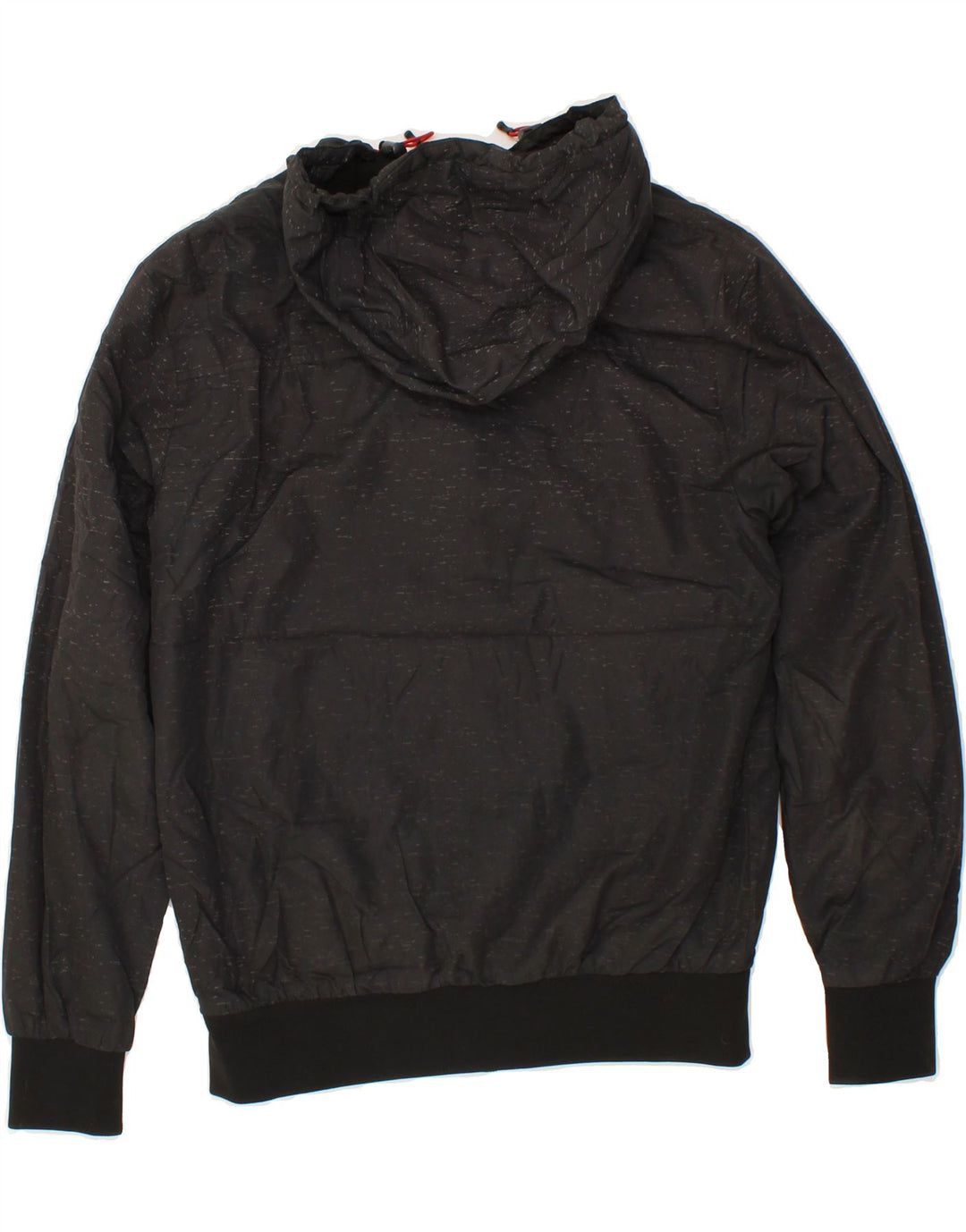 ELLESSE Mens Hooded Rain Jacket UK 34 XS Black Flecked Polyester Vintage Ellesse and Second-Hand Ellesse from Messina Hembry 
