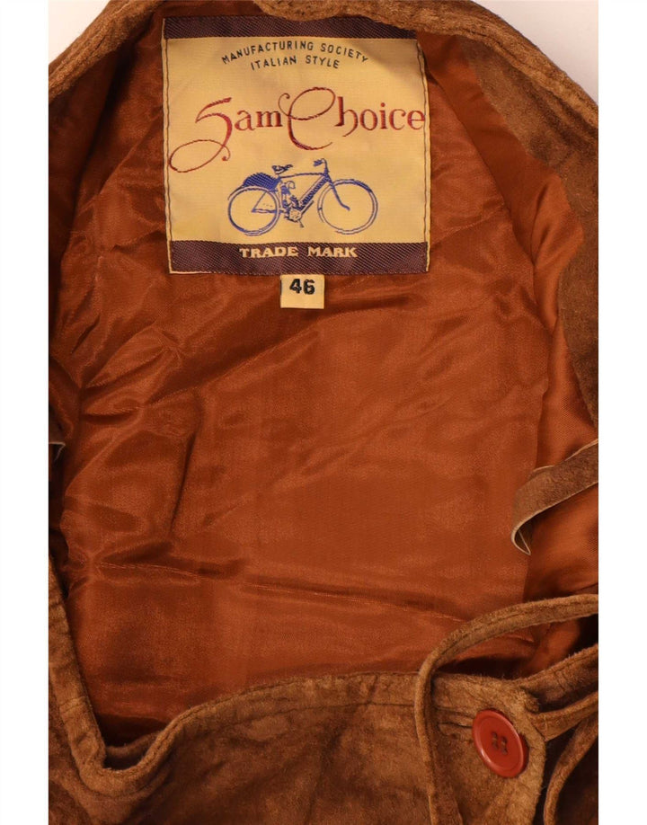 Vintage Womens Suede Wrap Skirt IT 46 Large W32  Brown