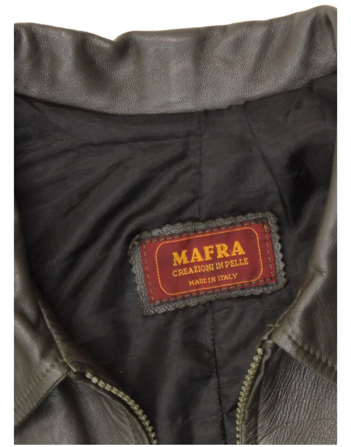 Vintage Mens Leather Jacket UK 40 Large Brown Leather