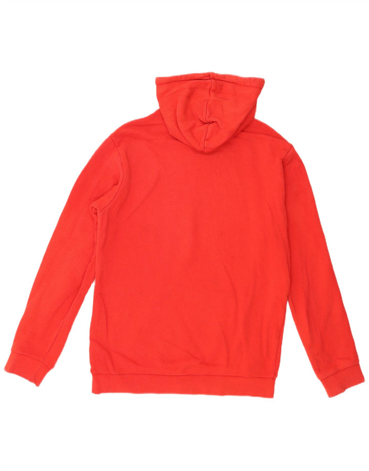 Adidas Mens Graphic Hoodie Jumper Medium Red Cotton