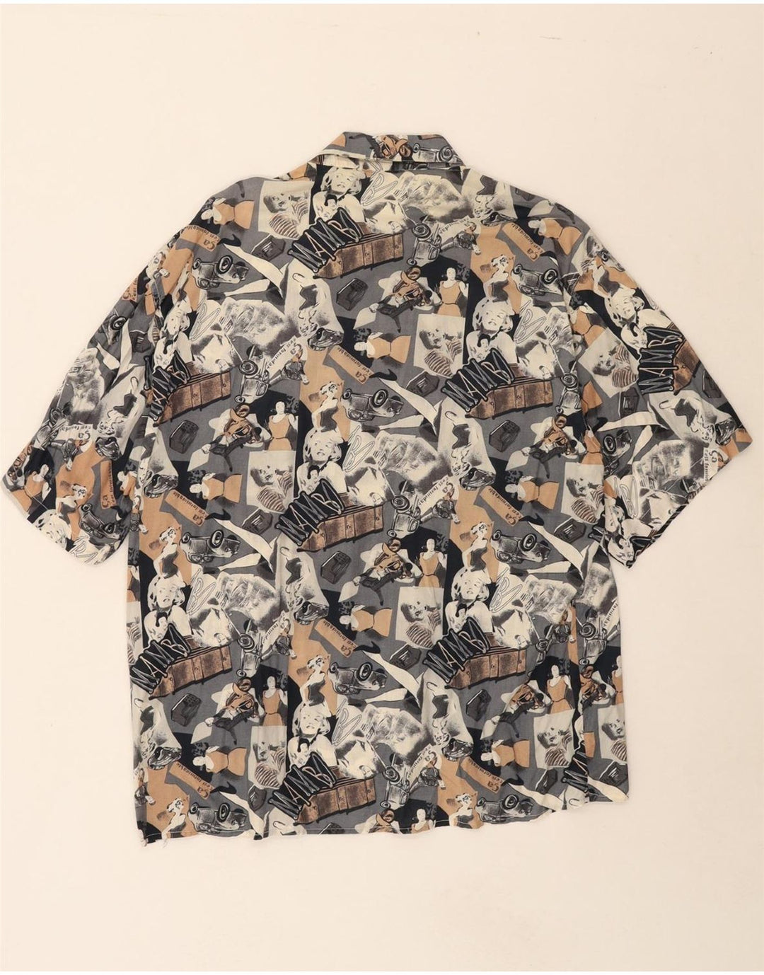 VINTAGE Mens Abstract Pattern Short Sleeve Shirt Large Multicoloured Vintage Vintage and Second-Hand Vintage from Messina Hembry 