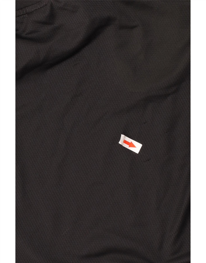 Adidas Boys Graphic T-Shirt Top 9-10 Years Black Colourblock Polyester