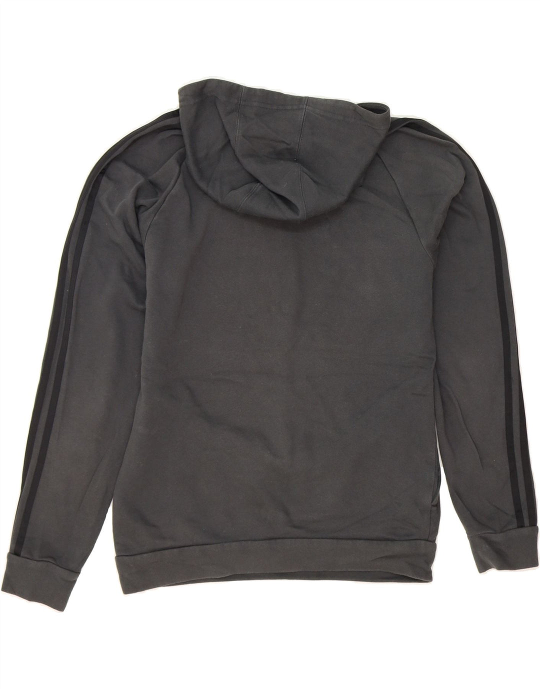 ADIDAS Mens Graphic Hoodie Jumper Small Grey Cotton Vintage Adidas and Second-Hand Adidas from Messina Hembry 