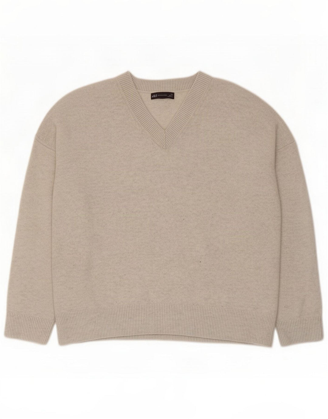 Marks & Spencer Mens V-Neck Jumper Sweater XL Grey Polyester