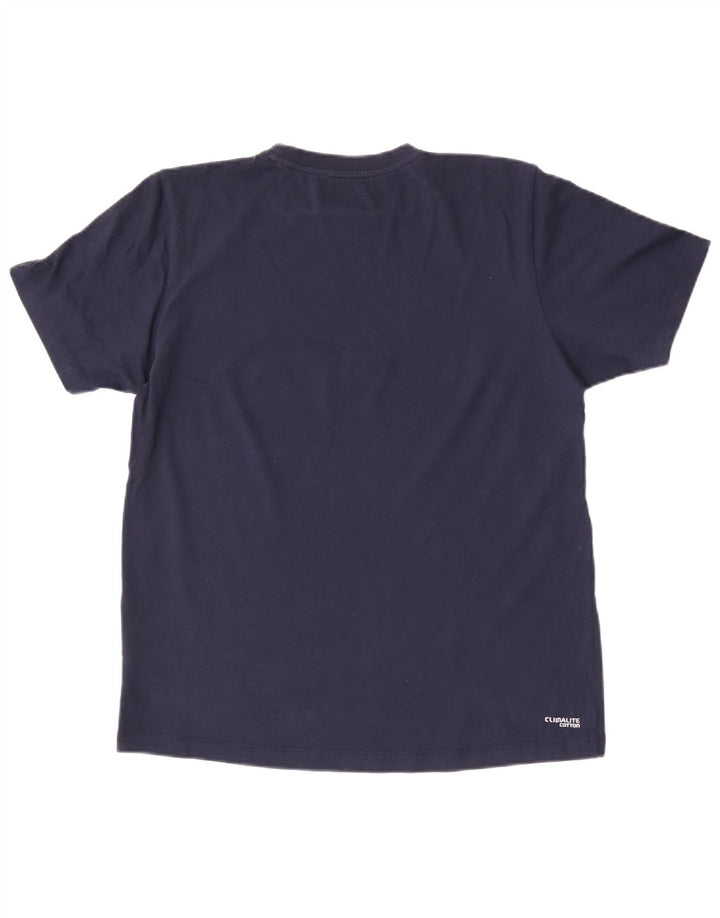 Adidas Mens Graphic T-Shirt Top Medium Navy Blue Cotton
