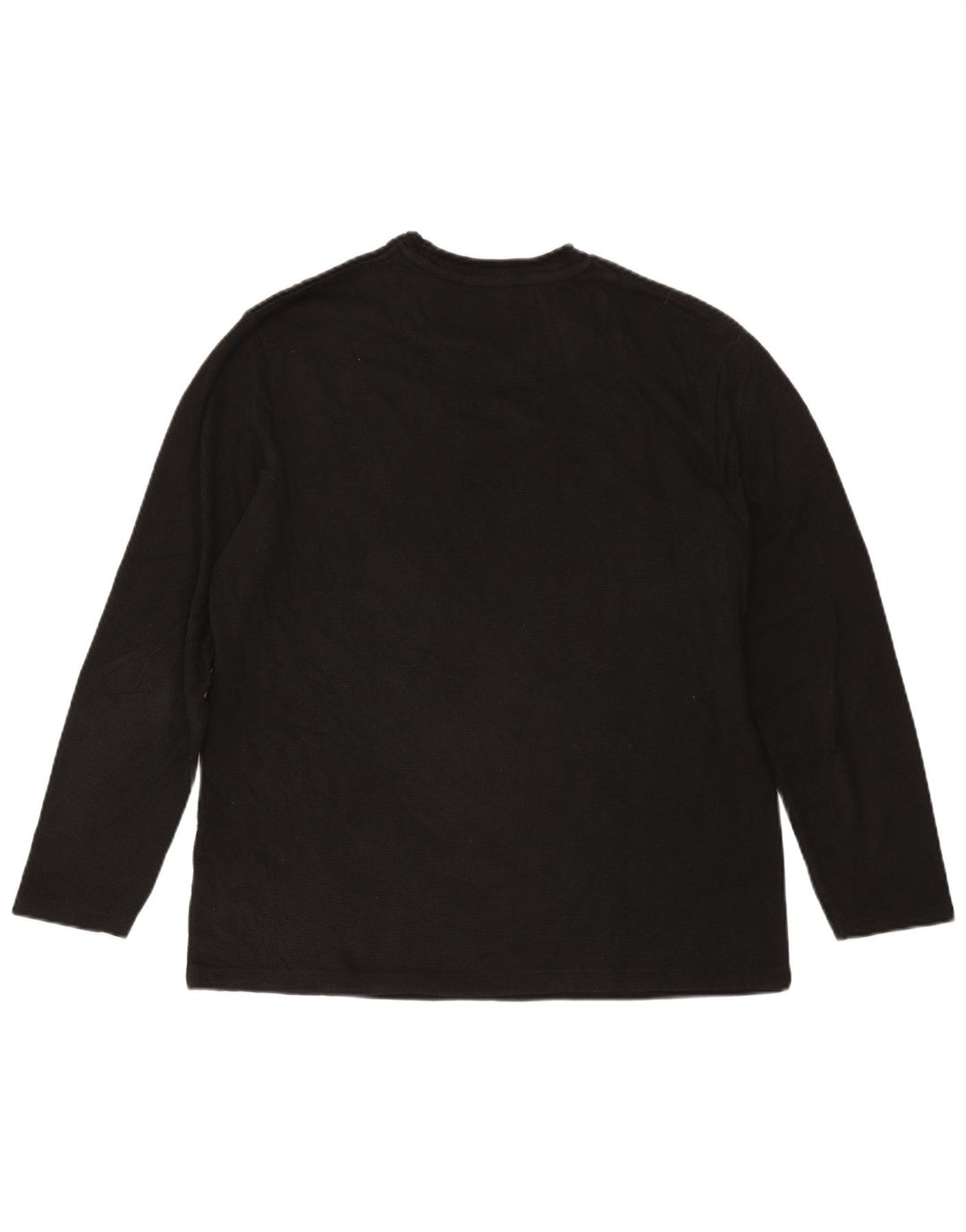 Zara Mens Top Long Sleeve Large Black Cotton