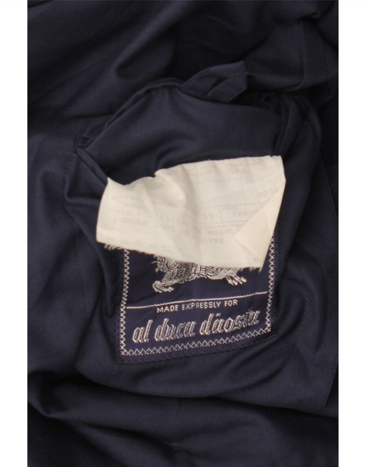 BURBERRYS Mens 2 Button Blazer Jacket UK 56 XL Navy Blue Polyester