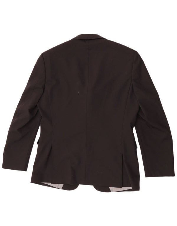 Pierre Cardin Mens 2 Button Slim Blazer Jacket UK 38 Medium Black Wool