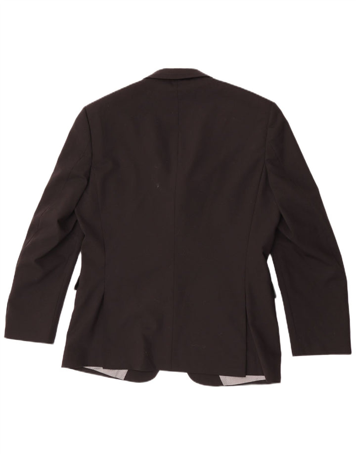 Pierre Cardin Mens 2 Button Slim Blazer Jacket UK 38 Medium Black Wool