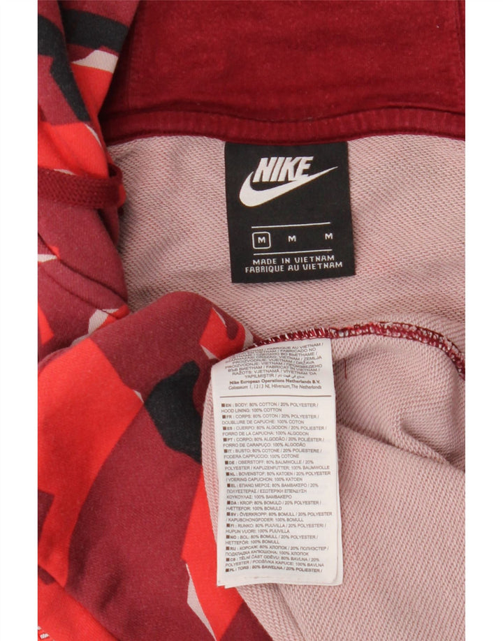 NIKE Mens Eintracht Frankfurt Zip Hoodie Sweater Medium Burgundy