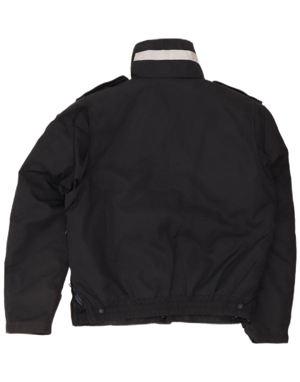 Blauer Mens Military Utility Jacket UK 42 XL Black Nylon