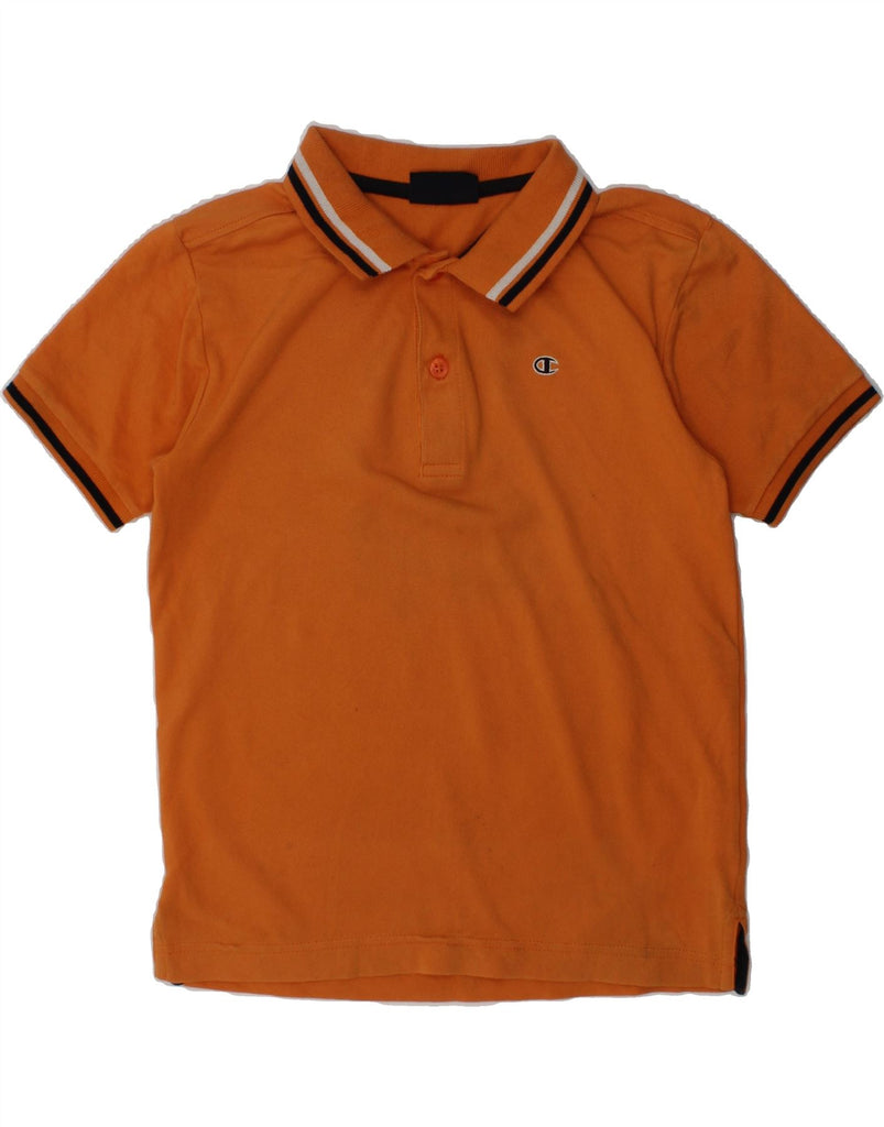 CHAMPION Boys Polo Shirt 5-6 Years XS Brown Cotton | Vintage Champion | Thrift | Second-Hand Champion | Used Clothing | Messina Hembry 