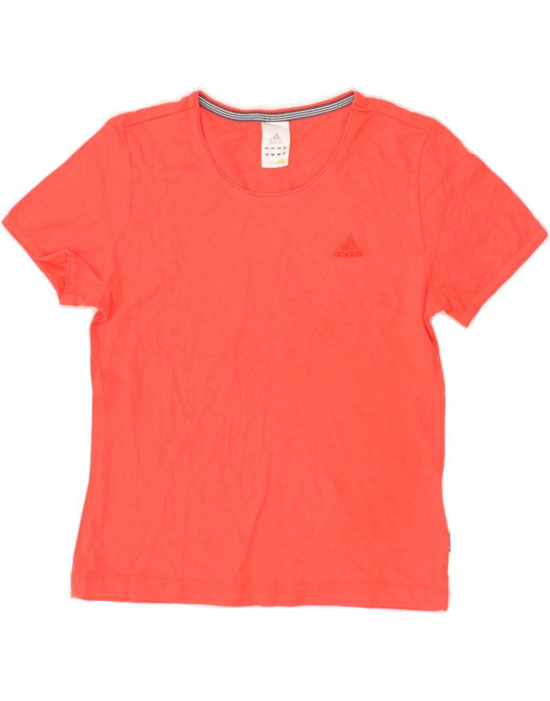 ADIDAS Womens T-Shirt Top UK 12 Medium  Red Cotton | Vintage Adidas | Thrift | Second-Hand Adidas | Used Clothing | Messina Hembry 