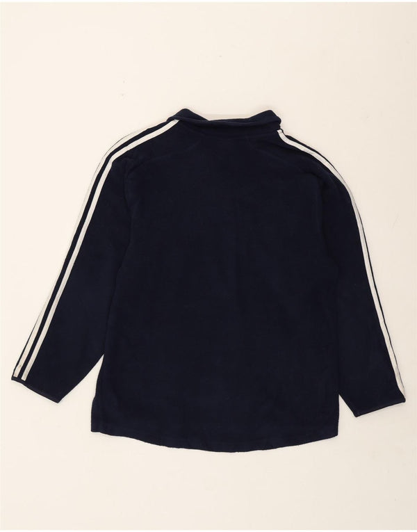 Adidas Boys Notre Dame Zip Neck Fleece Jumper 12-13 Years Large Navy Blue