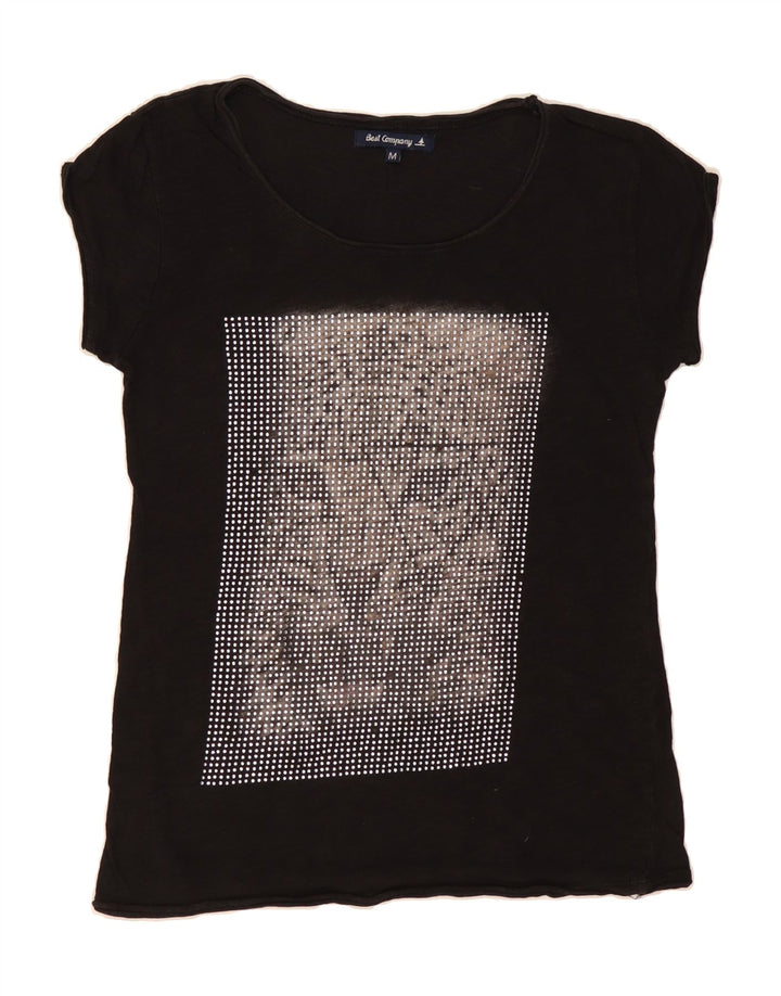 BEST COMPANY Womens Graphic T-Shirt Top UK 12 Medium Black Vintage Best Company and Second-Hand Best Company from Messina Hembry 