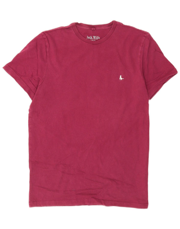 Jack Wills Mens Classic Fit T-Shirt Top Medium Burgundy Cotton