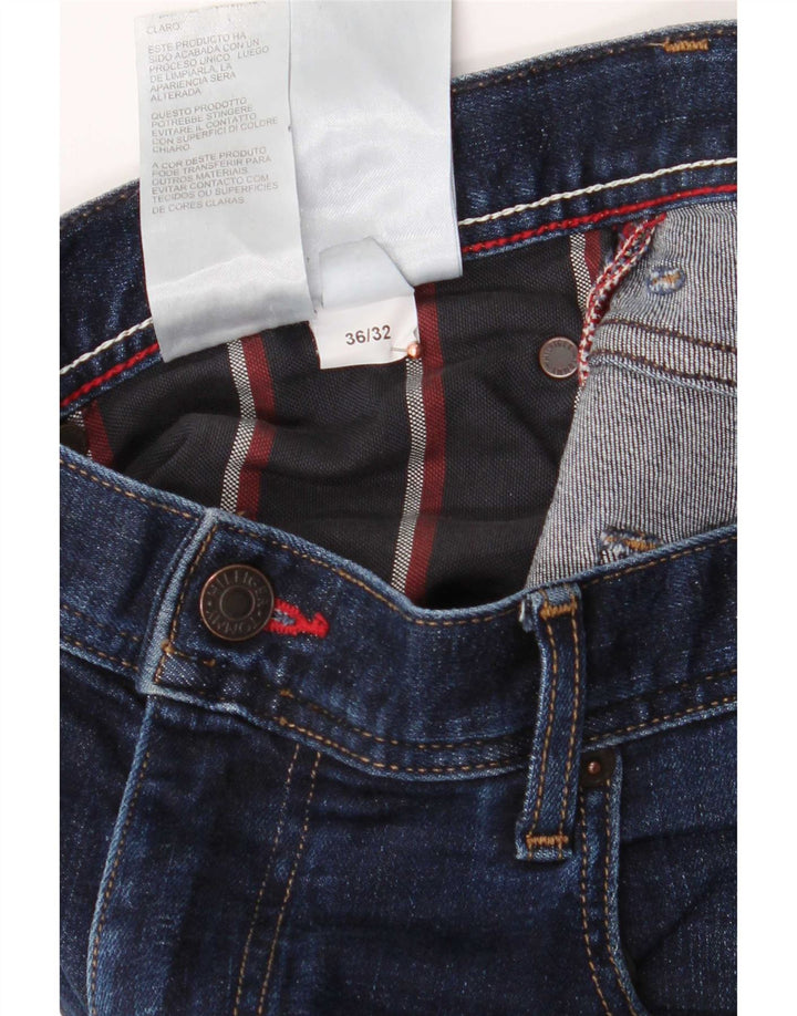 Tommy Hilfiger Mens Slim Jeans W36 L32 Navy Blue Cotton