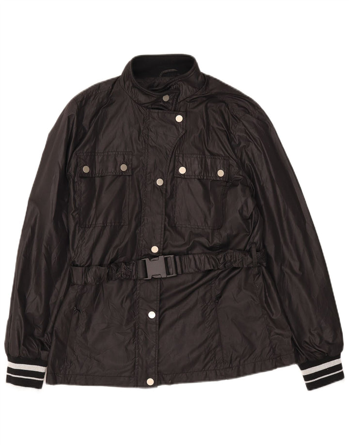 Marella Womens Utility Jacket UK 14 Medium Black Nylon