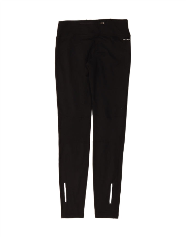 Nike Womens Dri Fit Leggings UK 6 XS Black Polyester