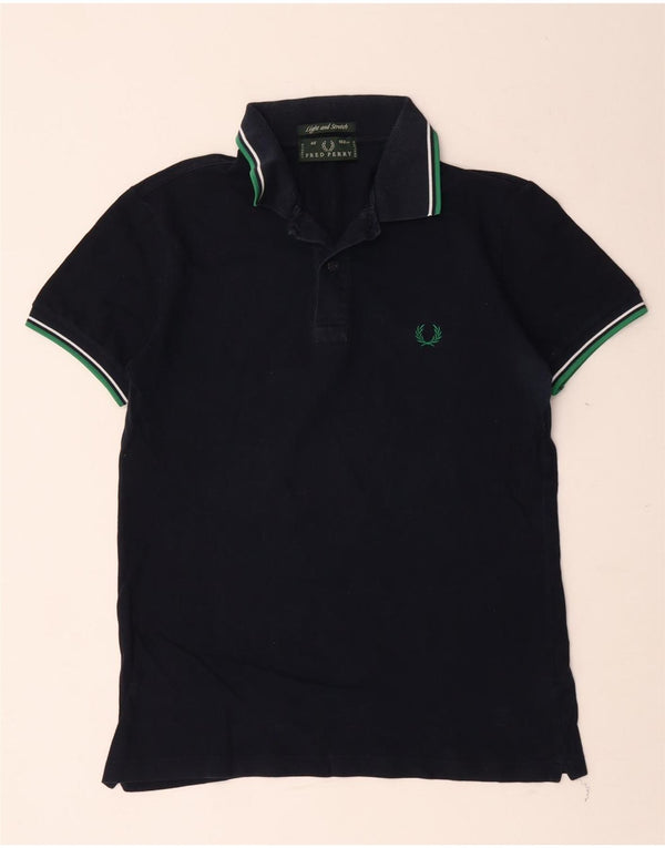 Fred Perry Mens Polo Shirt Medium Navy Blue Cotton