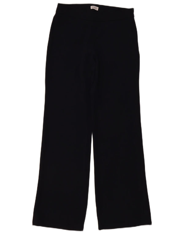 Stefanel Womens Loose Fit Casual Trousers EU 40 Medium W30 L31 Navy Blue