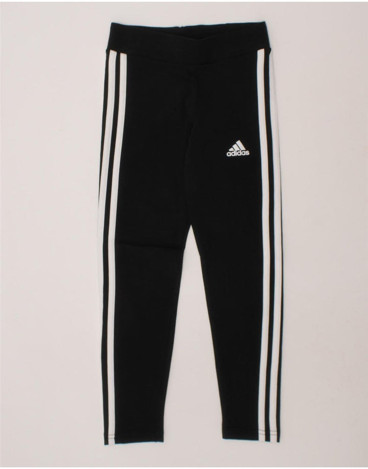 ADIDAS Girls Leggings 7-8 Years  Black Cotton Vintage Adidas and Second-Hand Adidas from Messina Hembry 