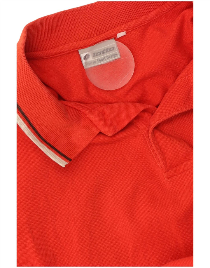 LOTTO Mens Polo Shirt Medium Red