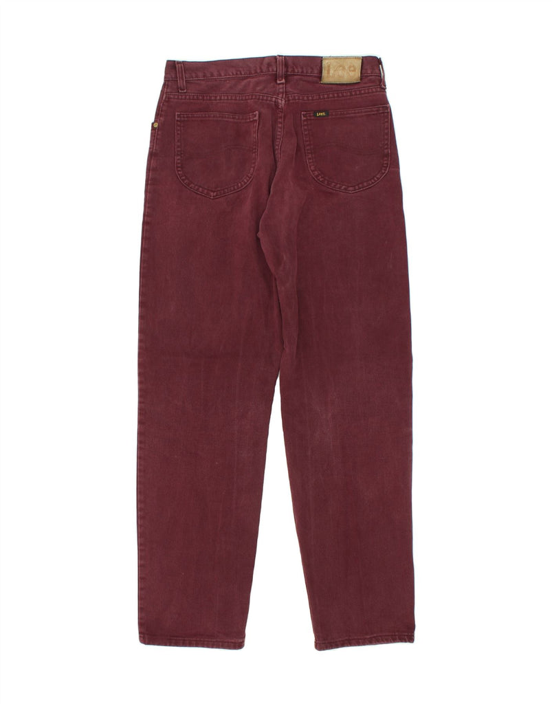 LEE Mens Tapered Jeans W33 L31 Maroon Cotton Vintage Lee and Second-Hand Lee from Messina Hembry 