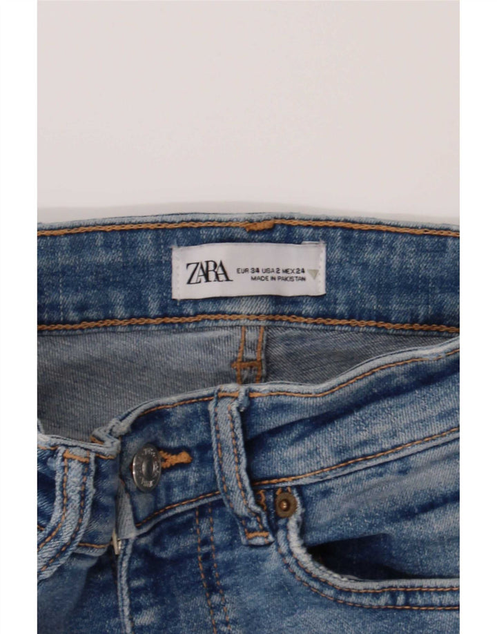 Zara Womens Flared Jeans EU 34 2XS W24 L30 Blue