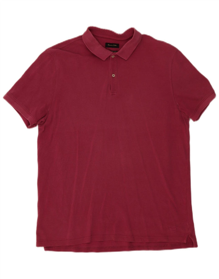 Massimo Dutti Mens Polo Shirt Medium Pink