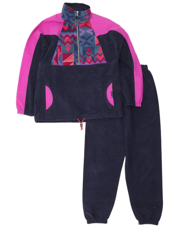 Terinda Mens Relaxed Fit Full Tracksuit Medium Navy Blue Colourblock Sports