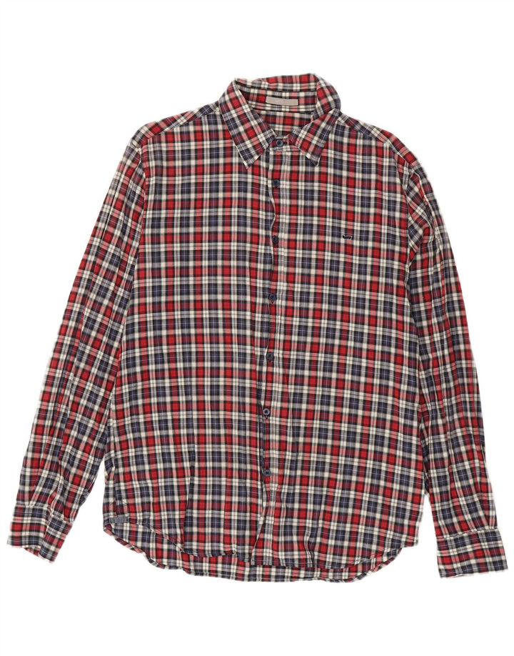 Gas Mens Shirt XL Red Check Cotton