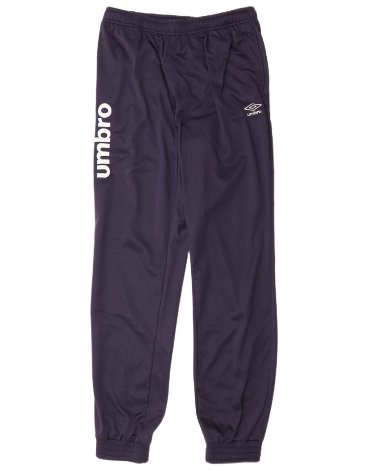 Umbro Mens Graphic Tracksuit Trousers Joggers XL Navy Blue Polyester