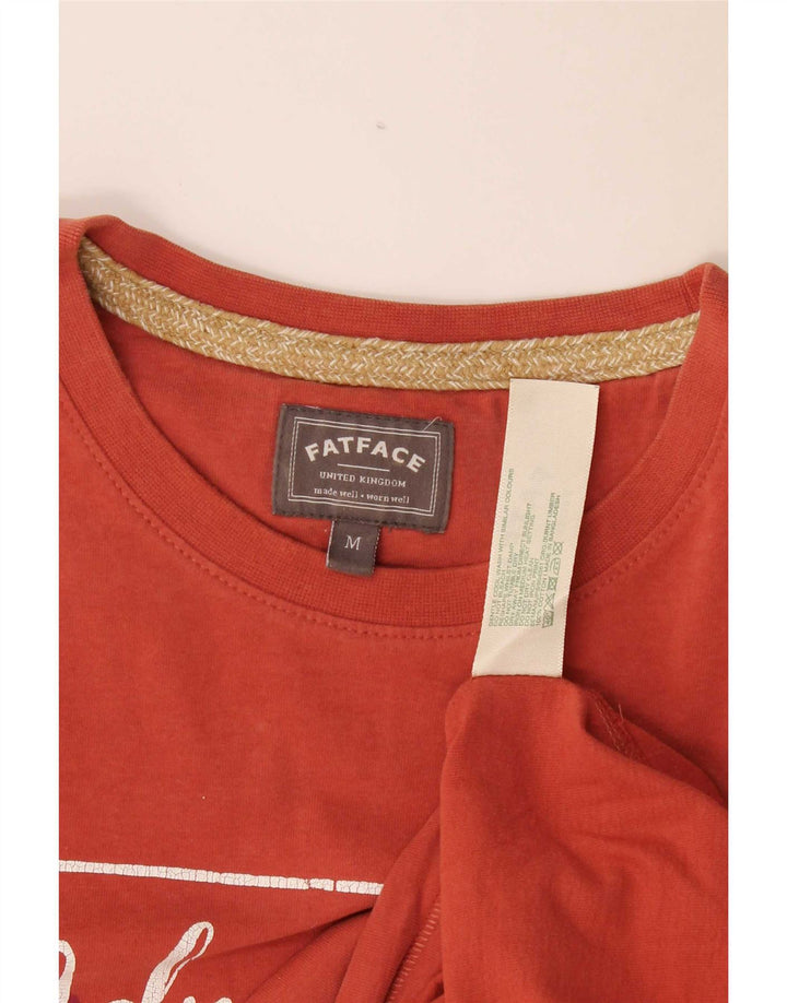 Fat Face Mens Graphic T-Shirt Top Medium Red Cotton