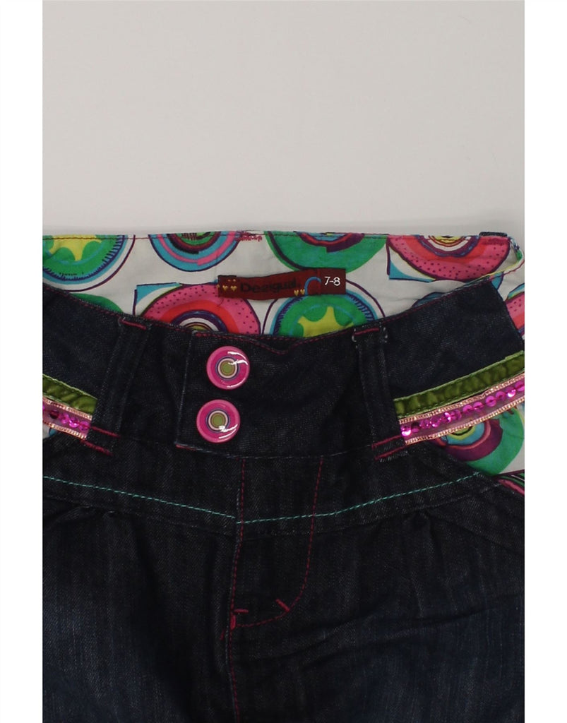 DESIGUAL Girls Denim Bubble Skirt 7-8 Years W22  Navy Blue Cotton | Vintage Desigual | Thrift | Second-Hand Desigual | Used Clothing | Messina Hembry 