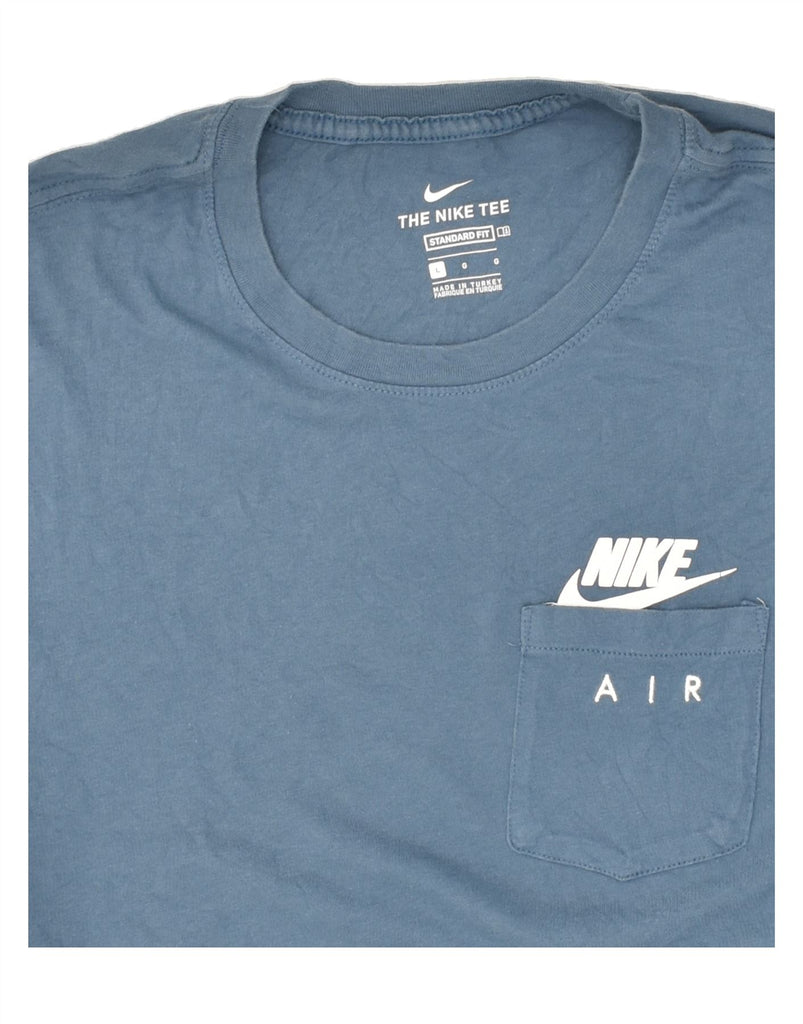 NIKE Mens Standard Fit T-Shirt Top Large Blue Cotton | Vintage Nike | Thrift | Second-Hand Nike | Used Clothing | Messina Hembry 