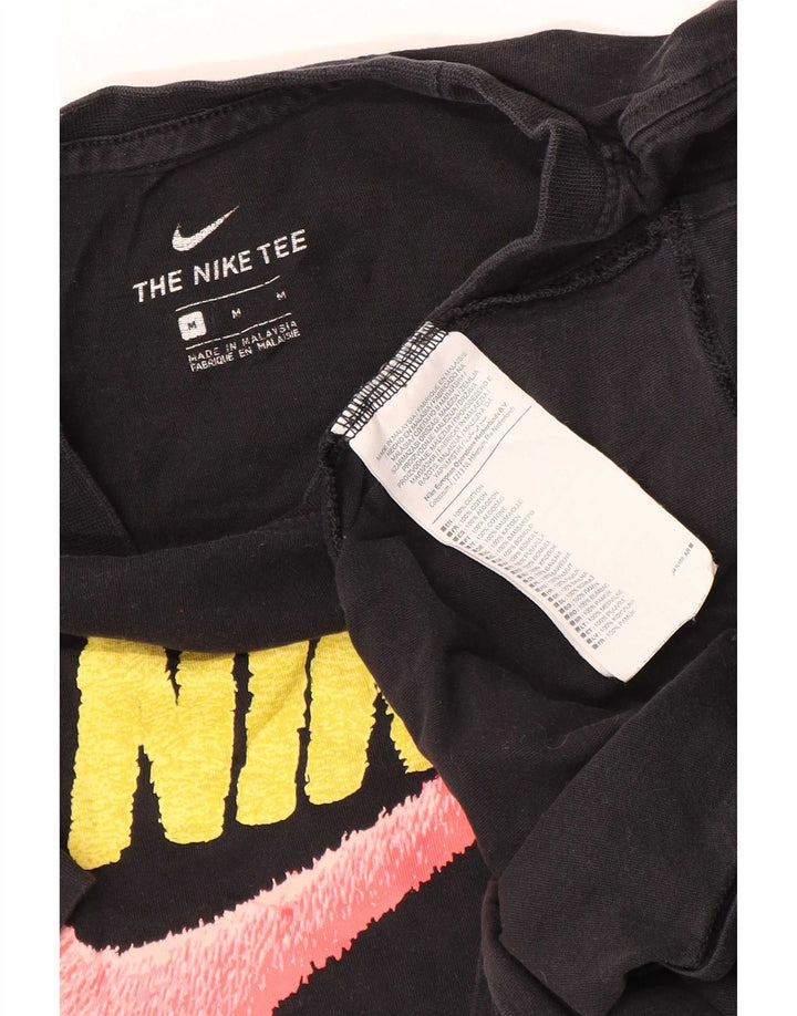 Nike Mens Graphic T-Shirt Top Medium Black Cotton