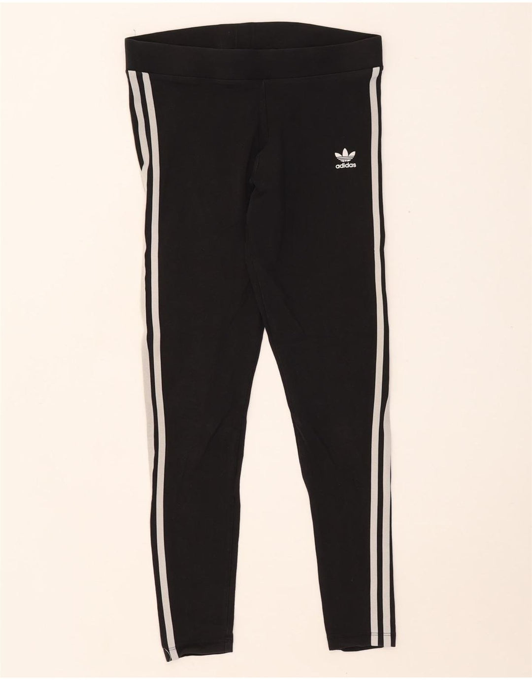 Adidas Womens Leggings UK 12 Medium Black Cotton