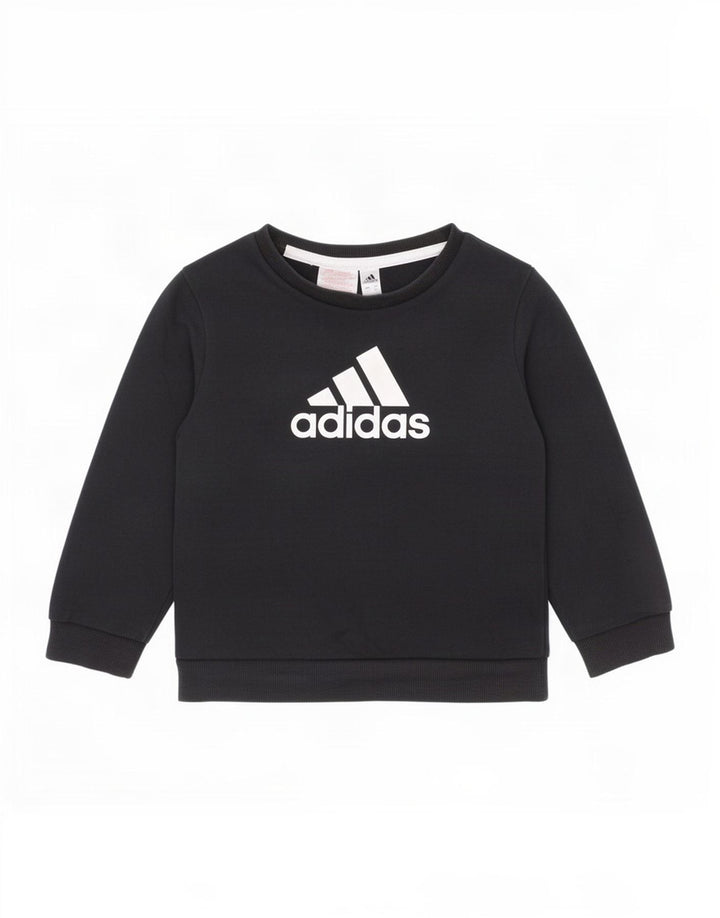 Adidas Boys Graphic Sweatshirt Jumper 2-3 Years Black