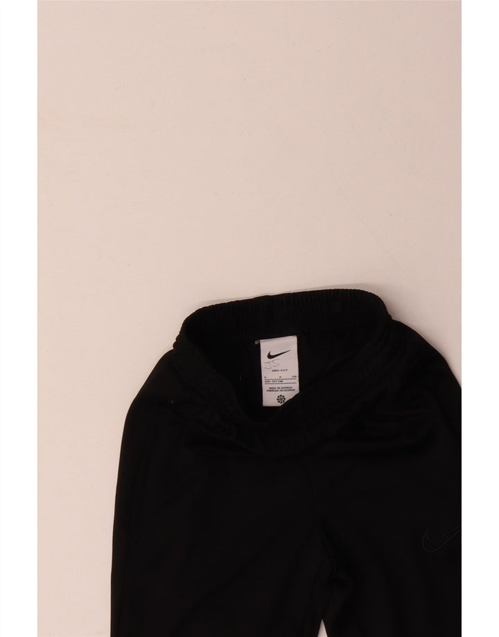 NIKE Boys Tracksuit Trousers 8-9 Years Small Black Polyester