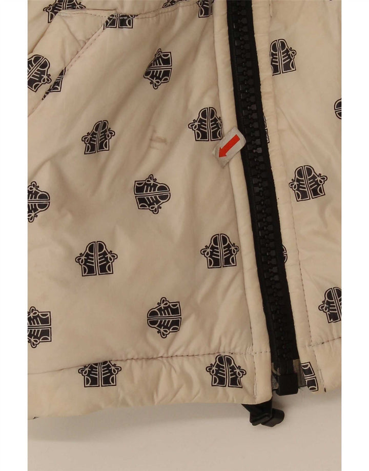 Adidas Girls Reversible Graphic Padded Jacket 14-15 Years White Nylon