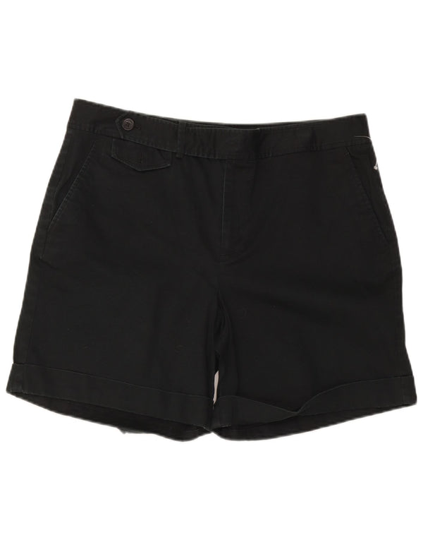 Ralph Lauren Womens High Waist Chino Shorts US 14 XL W36 Black Cotton