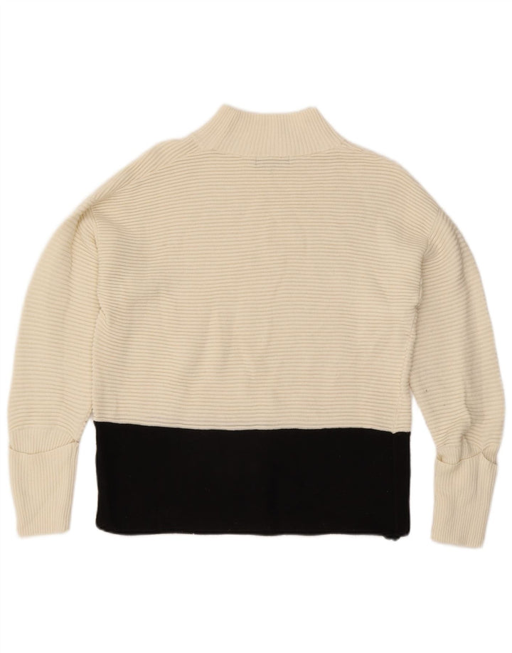 Marks & Spencer Womens Turtle Neck Jumper Sweater UK 12 Medium Off White