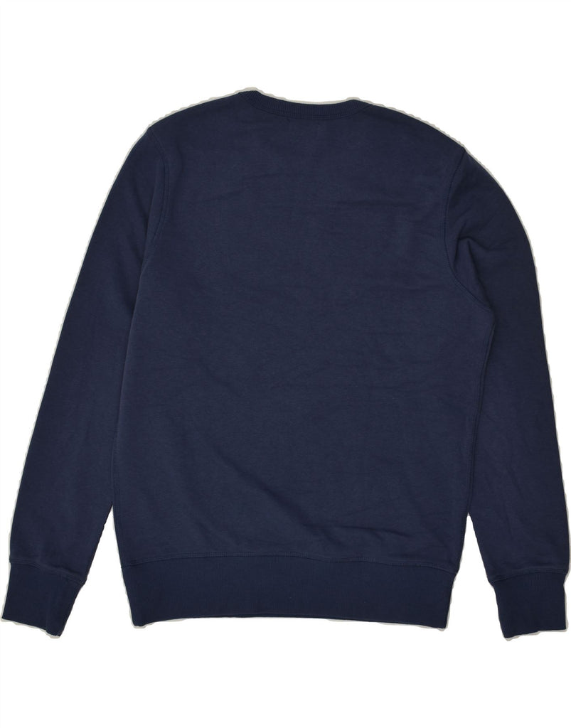 JACK & JONES Mens Graphic Sweatshirt Jumper Small Navy Blue Cotton | Vintage Jack & Jones | Thrift | Second-Hand Jack & Jones | Used Clothing | Messina Hembry 