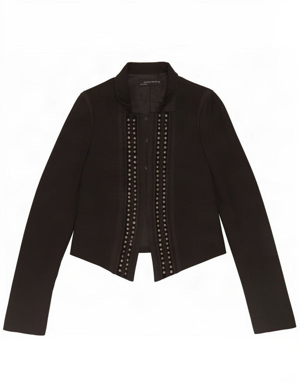 Zara Womens Blazer Jacket UK 12 Medium Black Wool